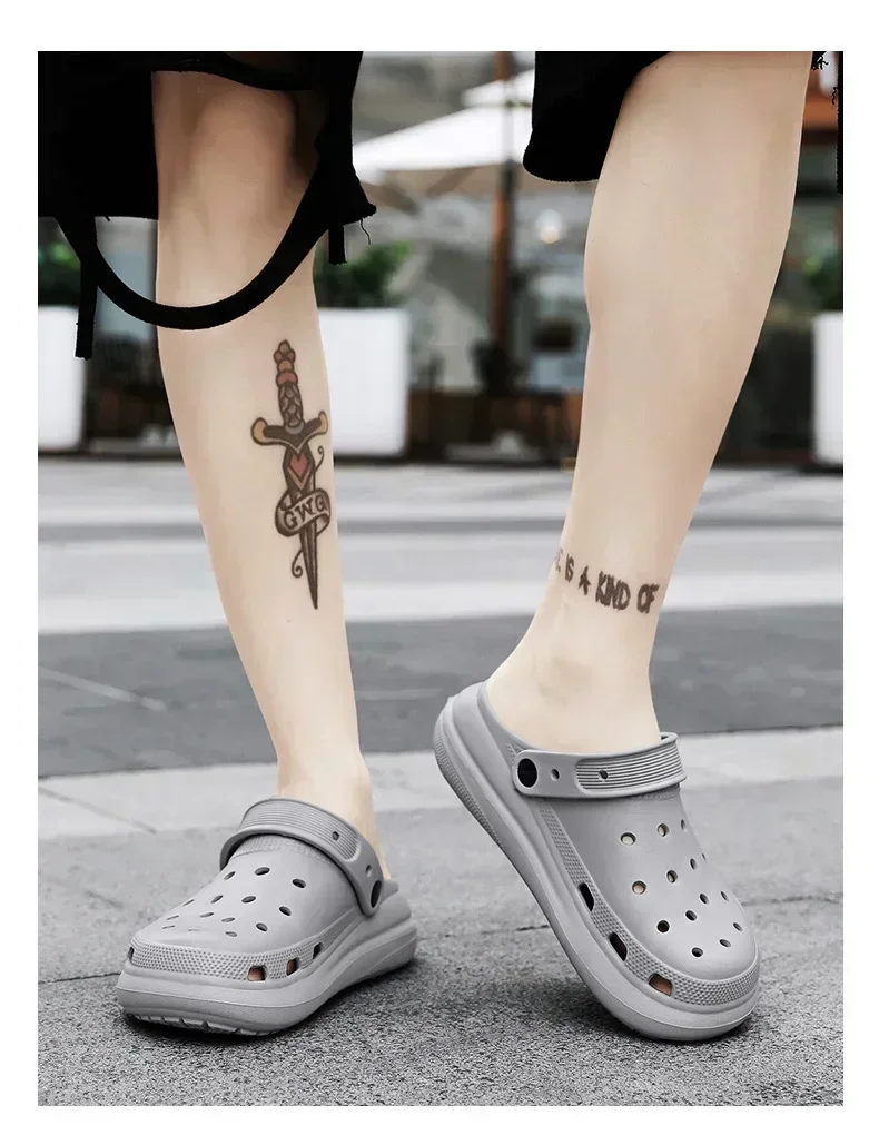 2026 Damen- und Herren-Lochschuhe, Sommer-Rutschfeste Outdoor-Sandalen, Geschlossene Zehen, Superweiche Beach-Slipper mit Dicker und Weicher Sohle – Detail 13
