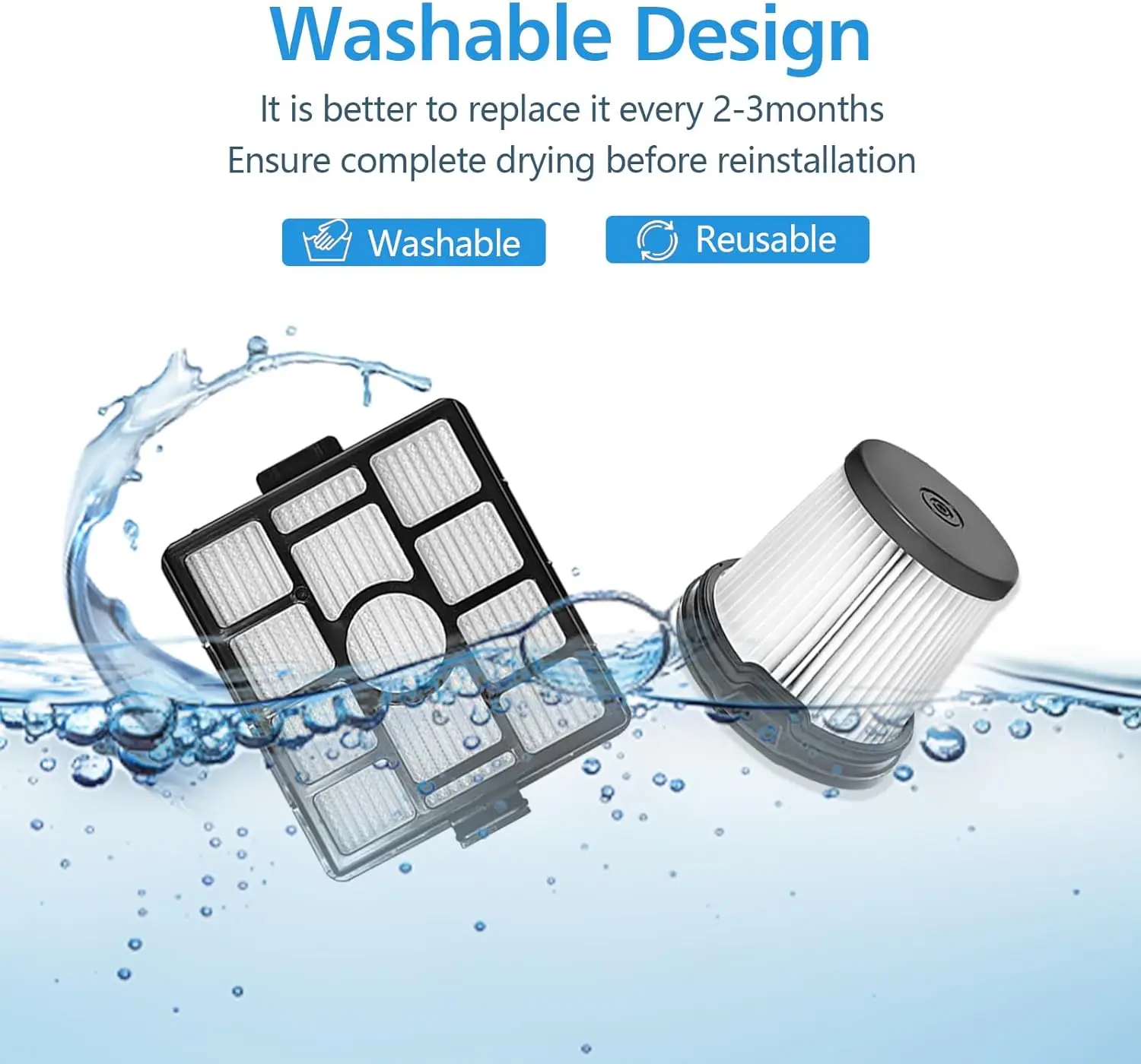 7 عبوات من فلتر HEPA البديل لـ BU3523 BU3521 BU3120 | متوافق مع المكانس اللاسلكية #6