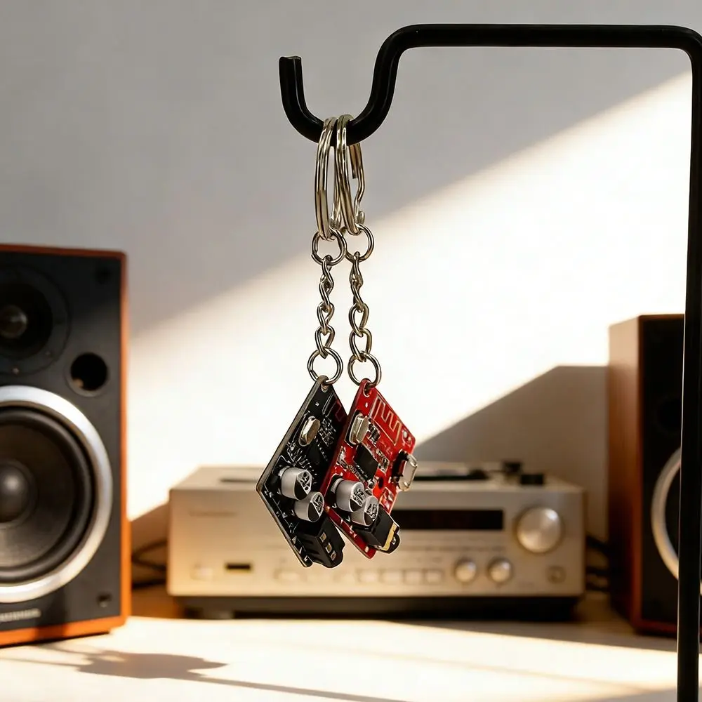 New PCB Material Circuit Board Keychain Personalized Black Color Tech Key Holder Mechanical Keychain