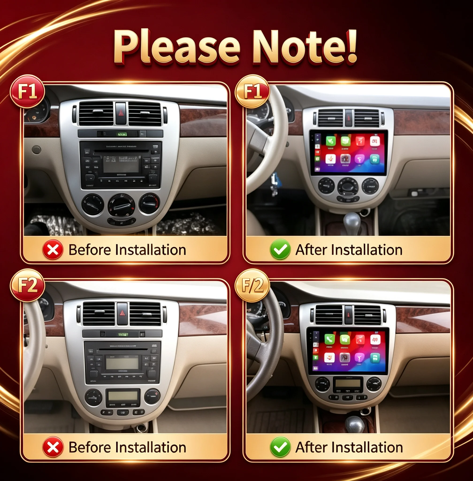 Carplay For Chevrolet Lacetti J200 For Buick Excelle Hrv For Daewoo Gentra Car Radio Android 16 Wireles Multimedia Navigation