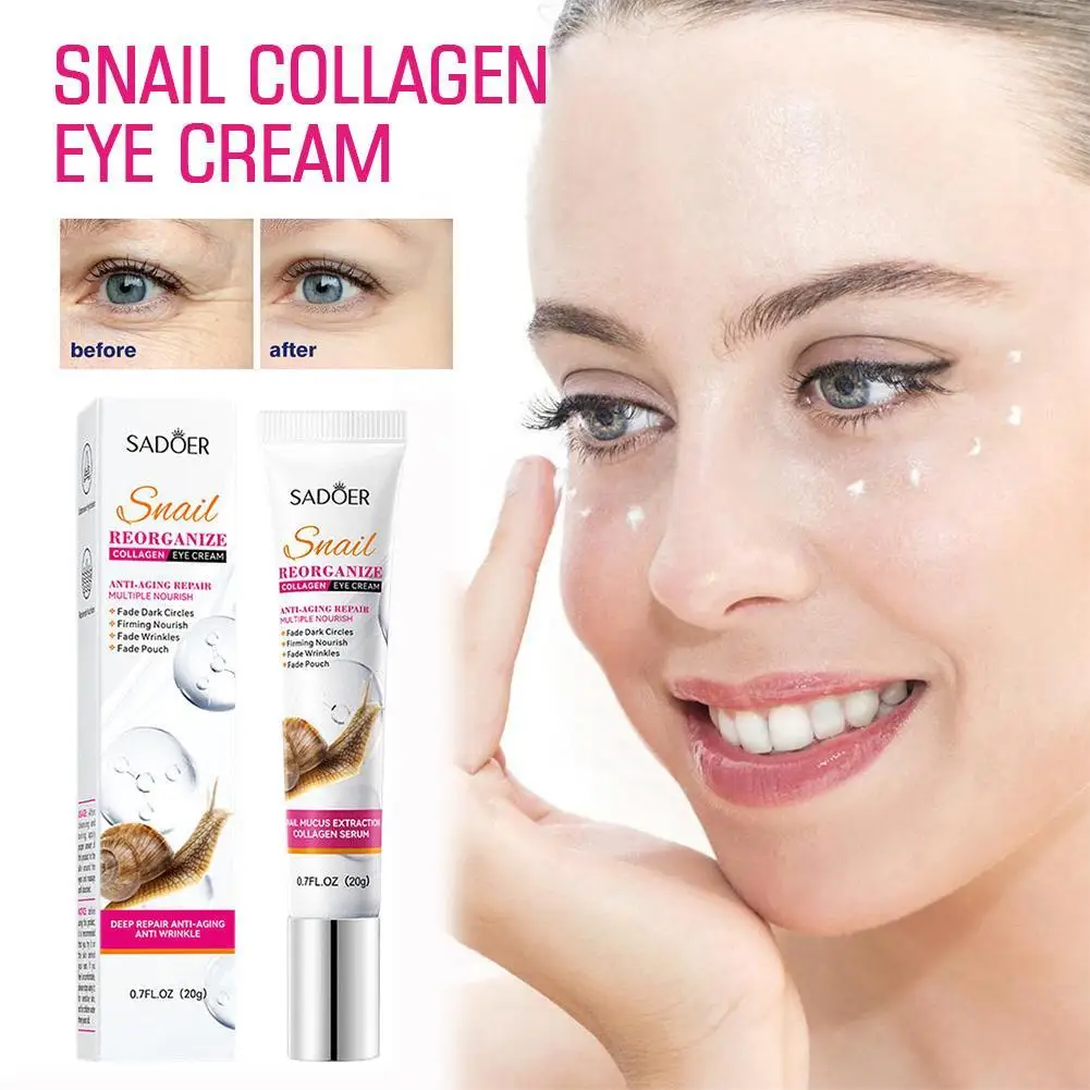 

Anti-aging Snail Collagen Eye Cream - Moisturize, Reduce Dark Circles & Bags, Wrinkle Care - Beauty Skin Care Products For Eyes