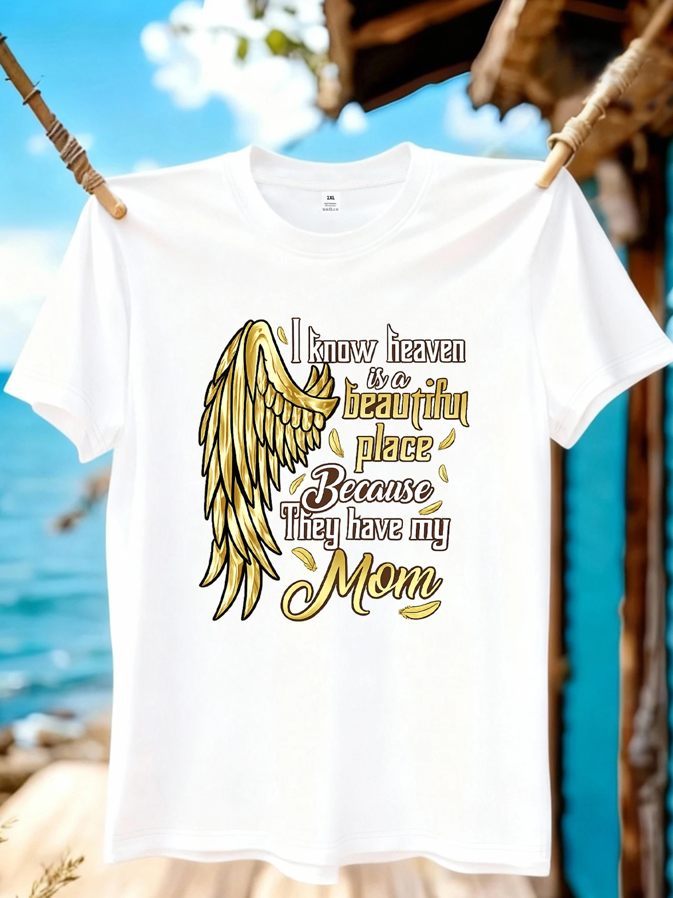 

【WZM10886】Wing print plus size women's round neck summer casual short sleeved street fashion versatile plus size T-shirt