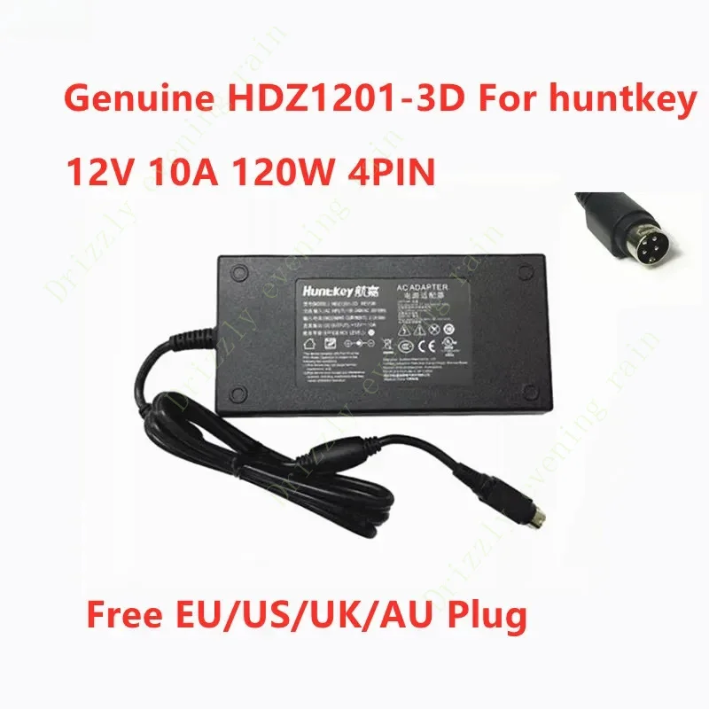 Genuine for huntkey HDZ1201-3D 12V 10A 120W 4PIN AC Adapter For Power Supply Charger