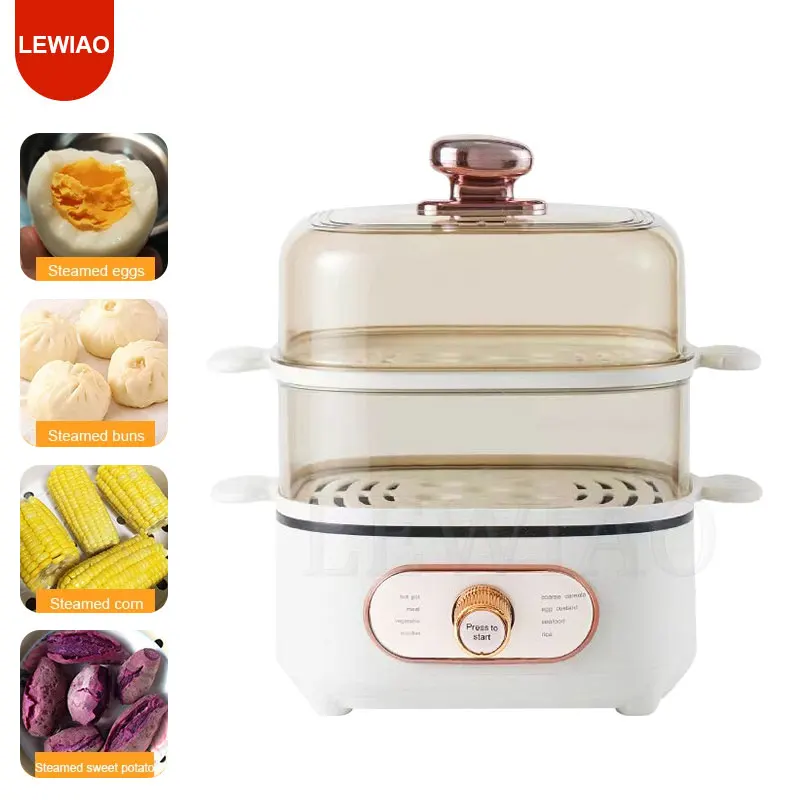 

Multi Function Breakfast Steamer Electric Egg Cooker Corn Milk Steamed Kitchen Cooking Machine Rapid Double Layer Egg Boiler Ste