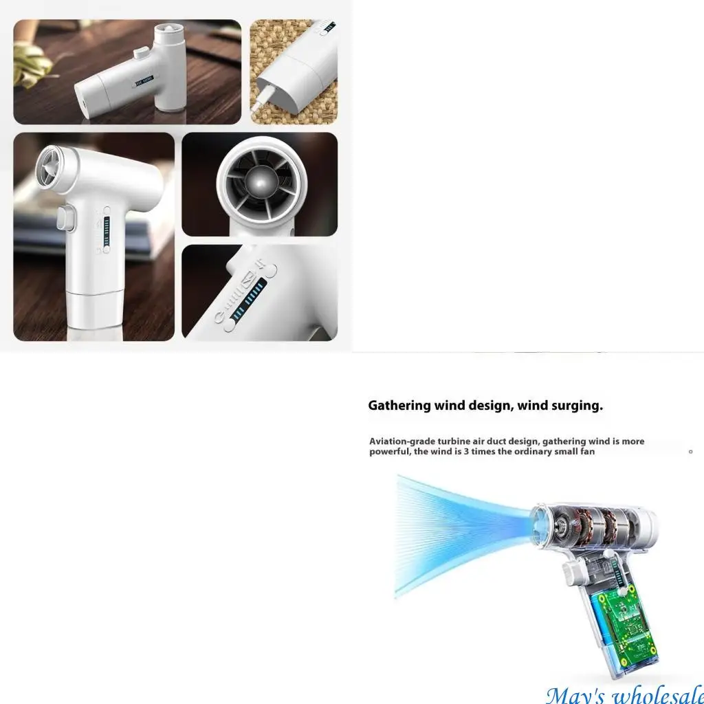 

Rechargeable Cordless Air Blower Powerful 80000RPM Dust Cleaner Mini Fan 6 Speed Adjustable Handheld Dust Blower 448A