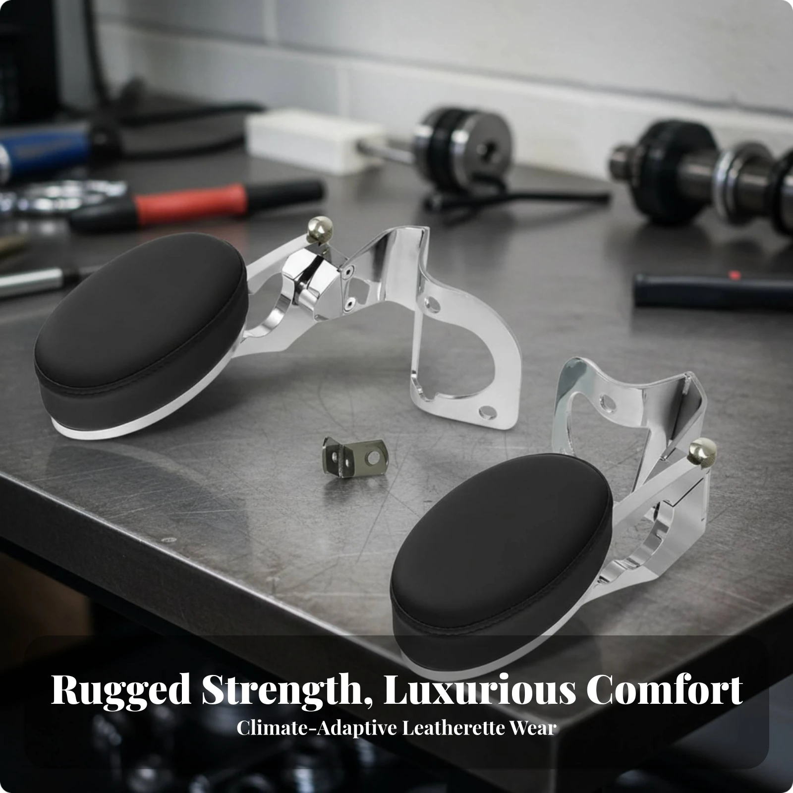 Motorcycle Passenger Armrests Supportive Passenger Armrests with Mounting Brackets Hardware Sturdy Convenient for Touring