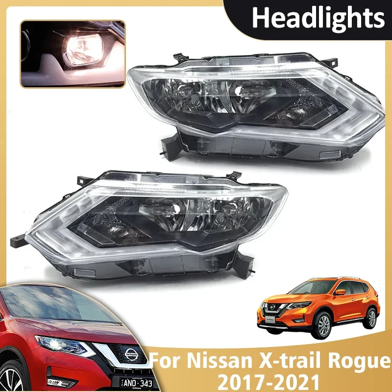 

For Nissan X-trail Rogue 2017 2018 2019 2020 2021 Halogen Front Headlight Assembly Headlamp Driver Fog Lamp Light Accessories