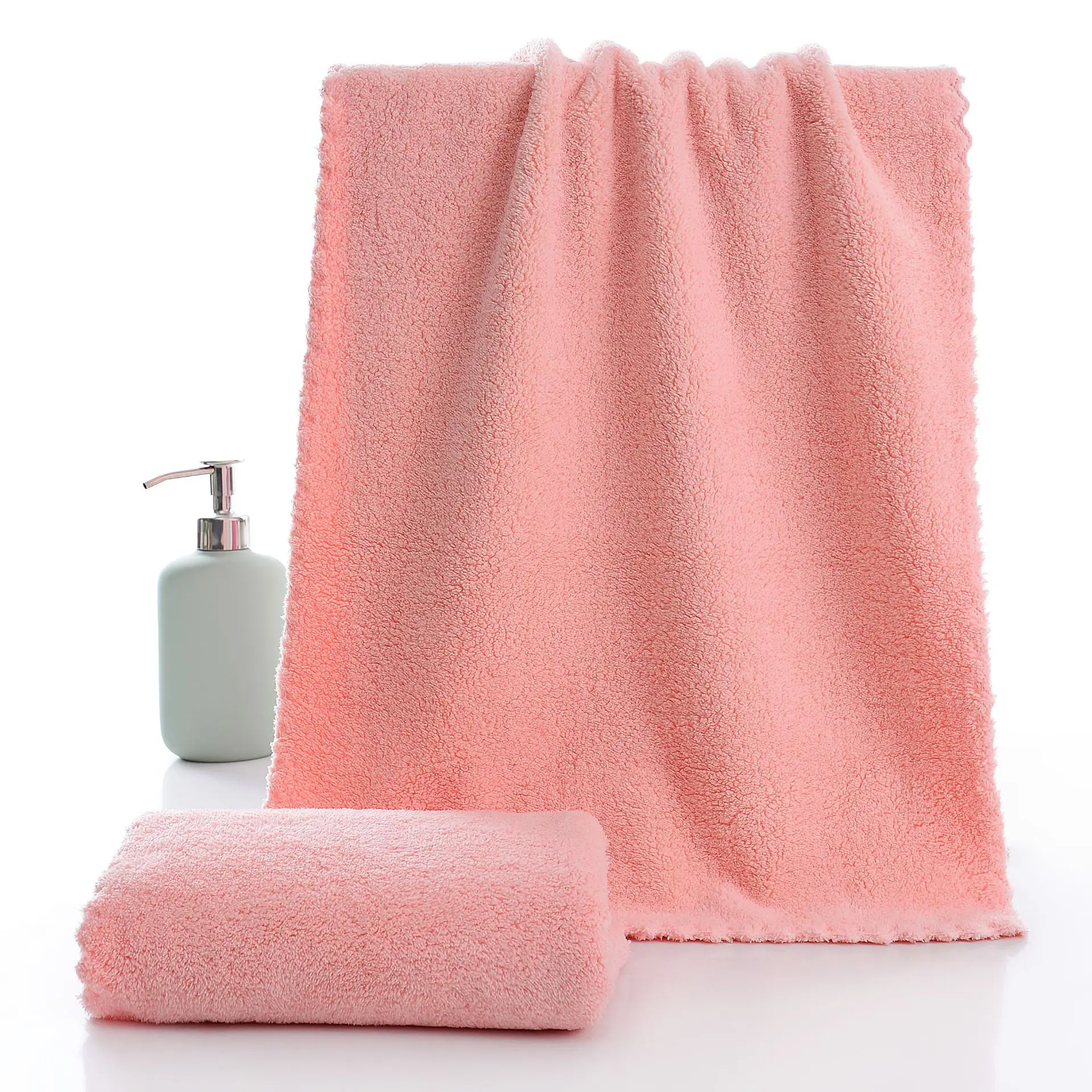 1/5pcs Soft Absorbent Towel, (13.7*29.5in/35*75cm) Coral Fleece Towel, Quick-Drying,Baby and adult towels