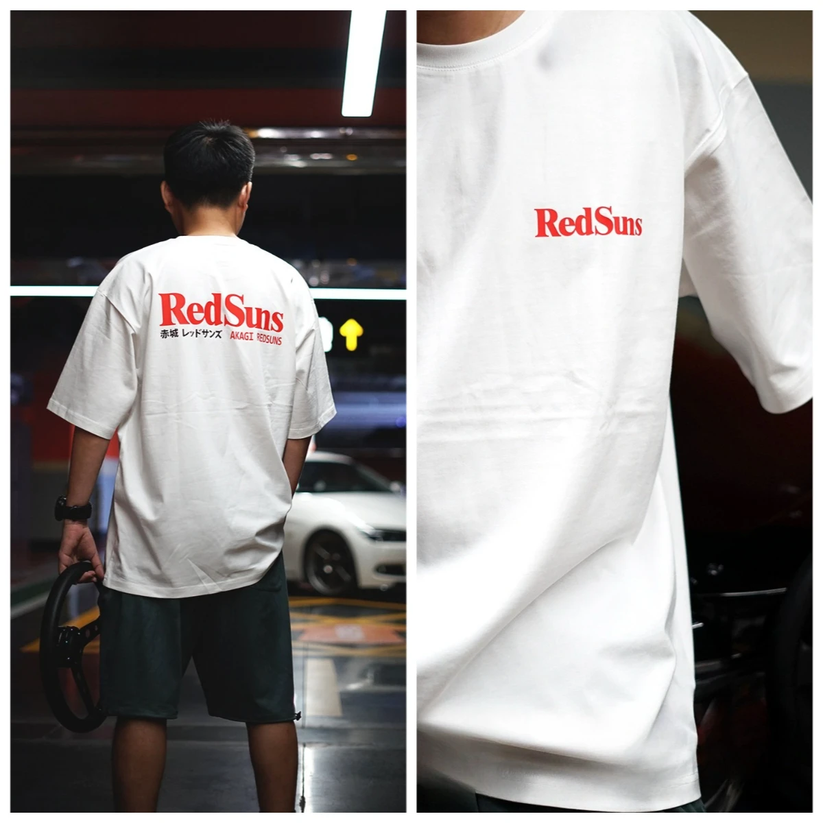

Head Characters D Chigoku REDSUNS Red Sun Pattern Printed Men's and Women's Pure Cotton Short-Sleeved T-Shirt