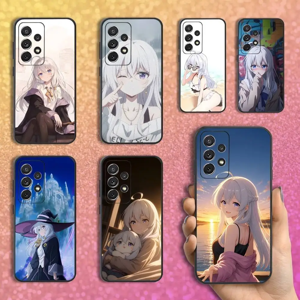 

Cute E-Elaina M-Majo Anime Phone Case For Samsung S25,S24,S23,S22,S21,S20,S10,Ultra,Plus,Lite,FE,Soft Silicone Black Cover