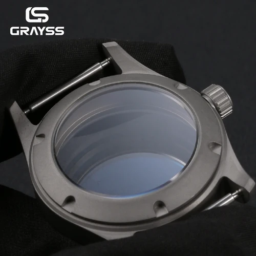 Imagen 2 del producto Caja de reloj de buceo T2 de titanio/acero para piloto, compatible con NH34, NH35, NH38, NH70, PT/ETA, cristal de zafiro AR, resistente al agua 20 BAR, antialérgico, pieza de reloj.