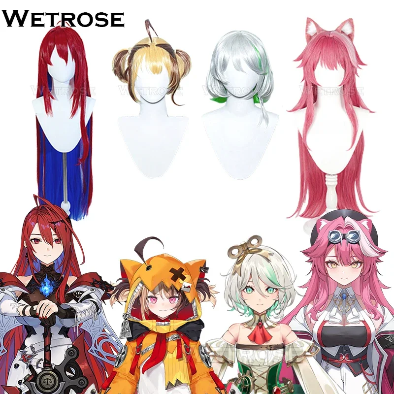 【Wetrose】En stock Raora Panthera Gigi Murin Elizabeth Rose Bloodflame Cecilia Immergreen Cosplay peluca Holo Justice Hololive EN! 1e