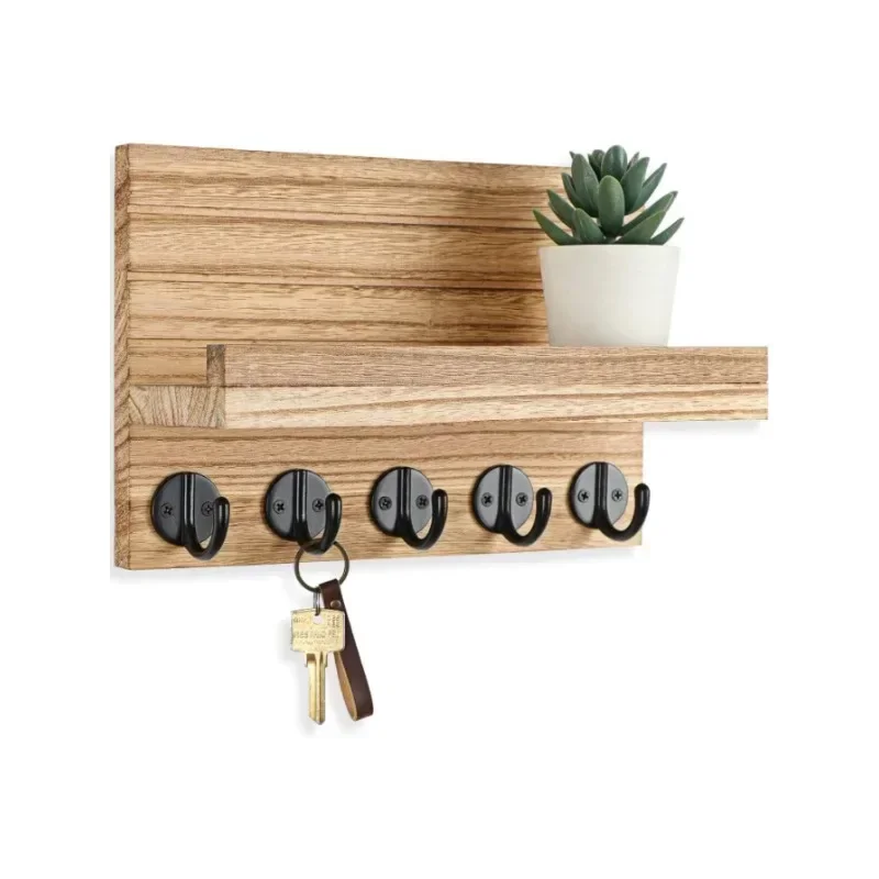 

Wall key holders, decorative keys, and mail racks with shelves have large key hook key hangers with mounting hardware