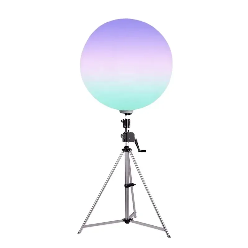 DC Battery Operated White Balloon Light Tower LED Lighting with IP54 360 Beam Angle for Landscape & Garden Use