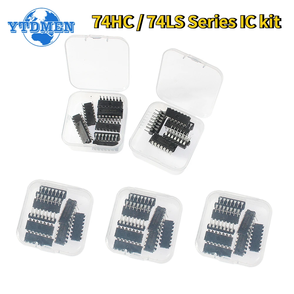 50PCS 74HC/ 74LS Integrated Circuit Logic IC Kit DIP-14 74HC00 74HC02 74HC04 74HC08 74HC32 74LS00 74LS02 74LS04 74LS08 74LS32