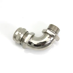 Metal Flexible Conduit Fittings 90° Degree Electrical Wire Range Gland Connector Brass Right Angle Cable Gland