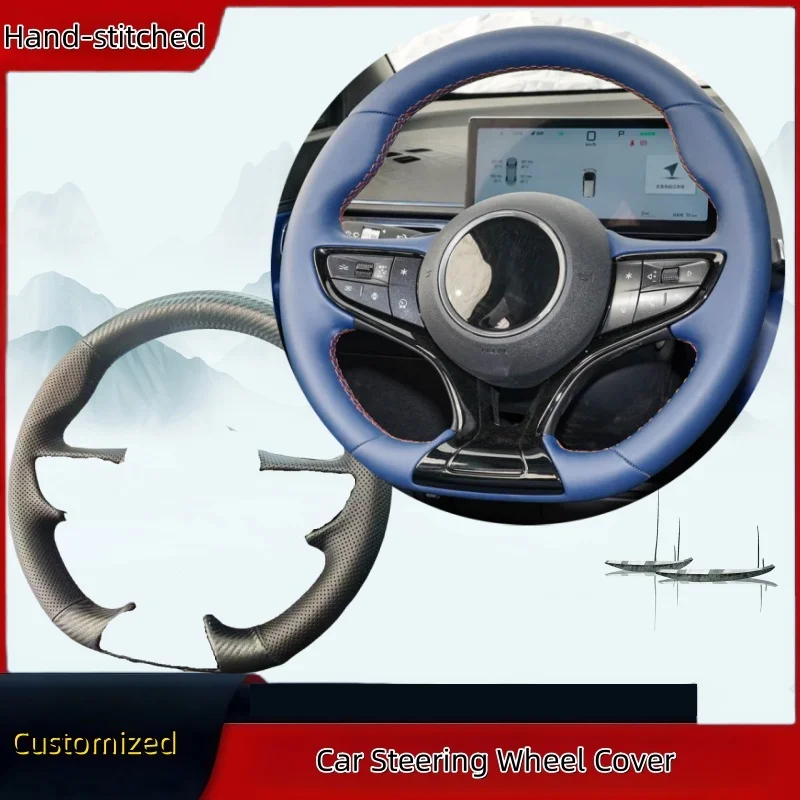 

DIY Custom High-quality Carbon Fiber Genuine Leather Steering Wheel Cover For BYD Seal Atto 4 EV 06 07 DM-I 06GT 2023-2026