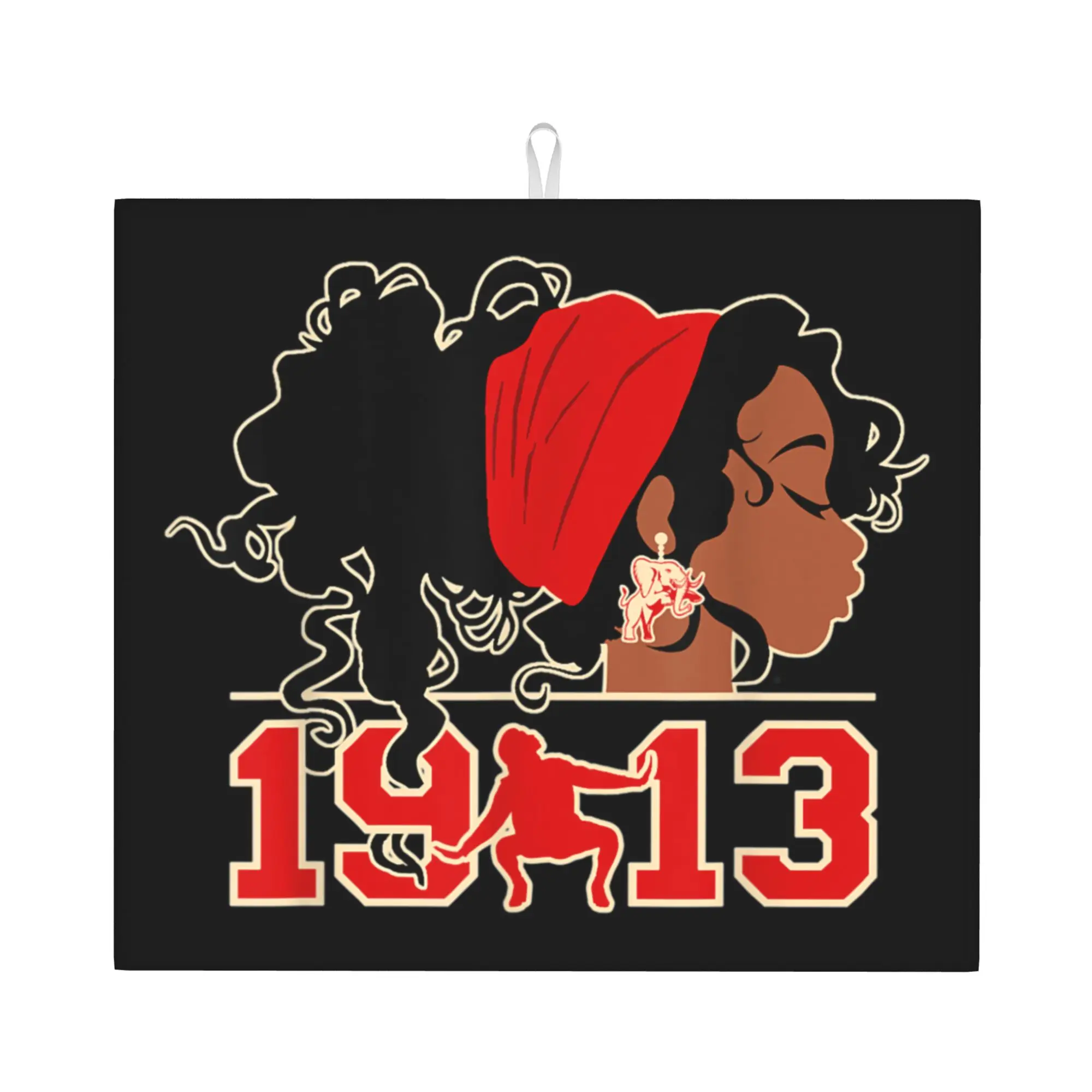 Delta Sigma Theta Sorority 1913 Non Slip Kitchen Counter Protector Mat Barware Tableware Reusable Drying Mat For Kitchen