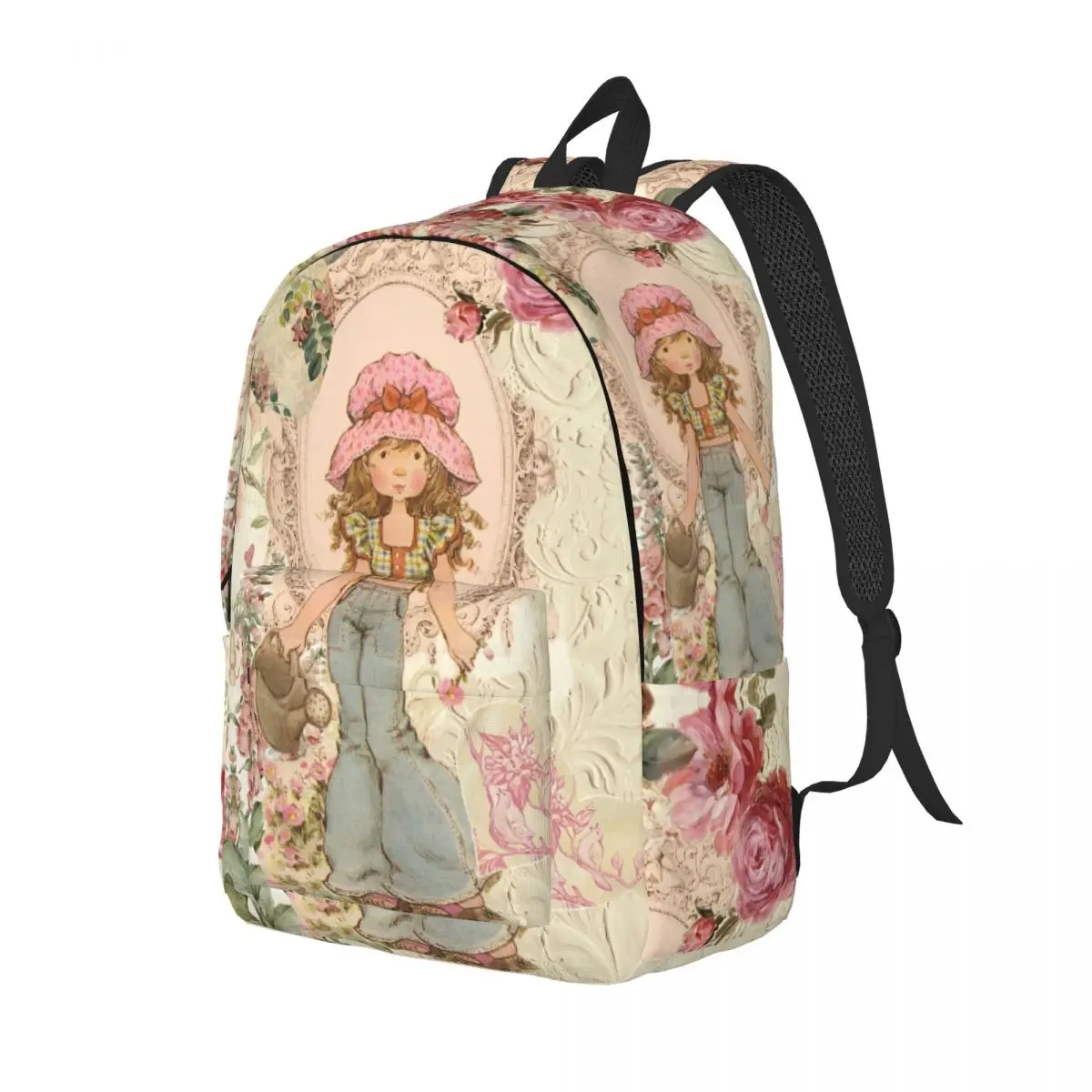 Sarah Kay Cartoon Flower Girl Teenage Backpack Outdoor School Travel Cute Paint Daypack Men Women Laptop Computer Shoulder Bag