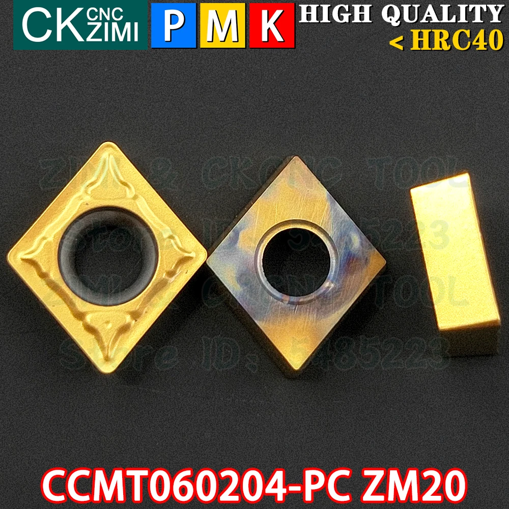 CCMT060204-PC ZM20 CCMT 060204 PC ZM20 Carbide Inserts External Turning Inserts Tools CNC Mechanical metal lathe cutting tools