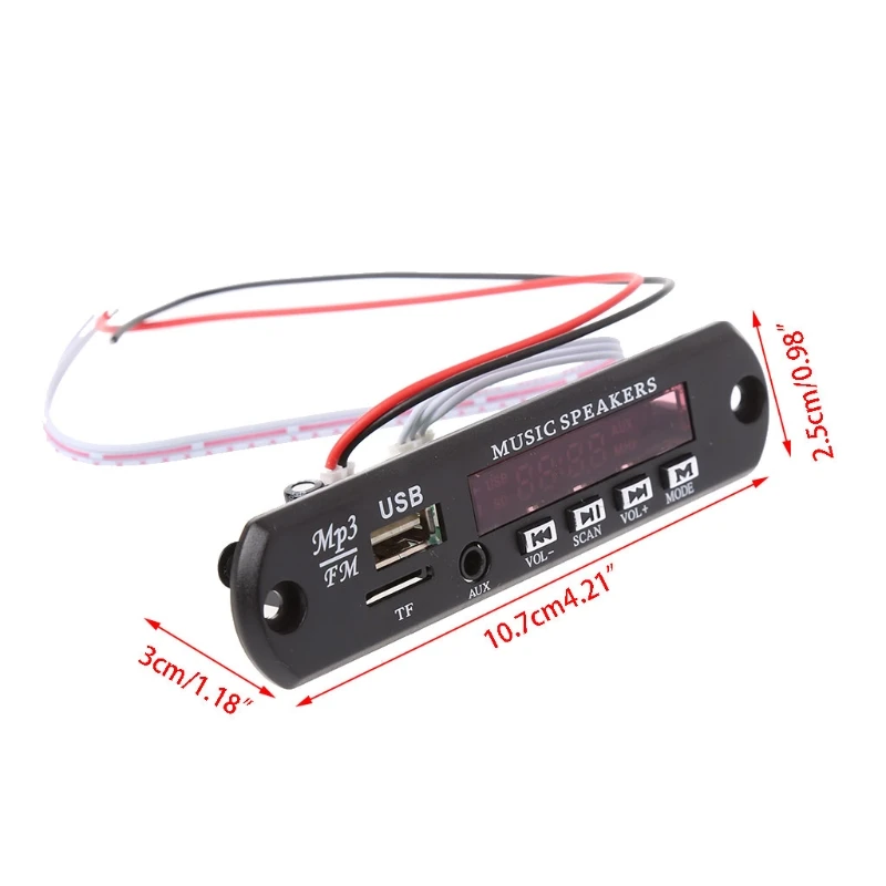 MP3 Modules Bluetooth-Compatible Decoders Board Remote Control Car Speaker Decoding Board USB FM Radio Modules