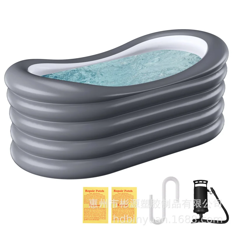 حوض استحمام حصري قابل للنفخ وقابل للطي عبر الحدود، حوض تدليك قابل للمقعد للبالغين #1