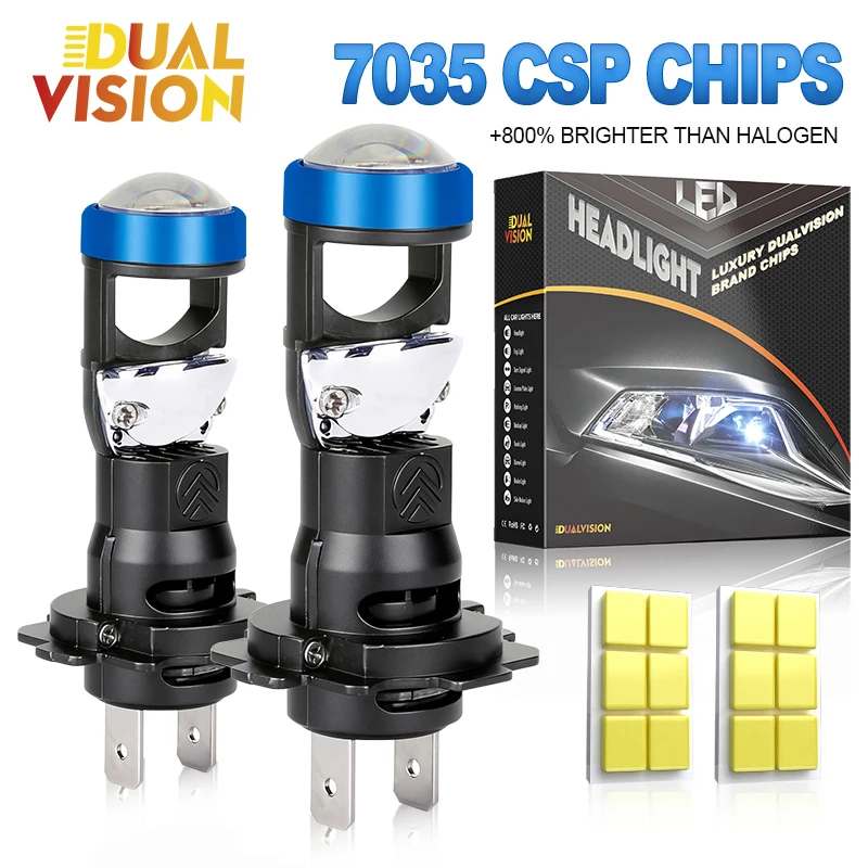 

Bi Lens Mini Car Headlight H7 Lamp Projector LED Bulb Canbus 120W White 6000K 30000LM 12V Hi/Low Beam Auto Motocycles Headlamp