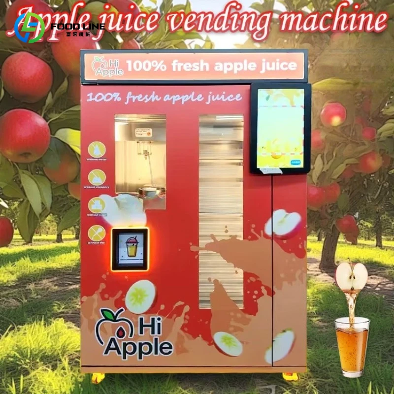 Smart Payment Apple Juice Vending Machine NS3000MAX-L Model 200-300 Capacity 45sec Per Cup 21.5inch Touchscreen Coin Acceptor