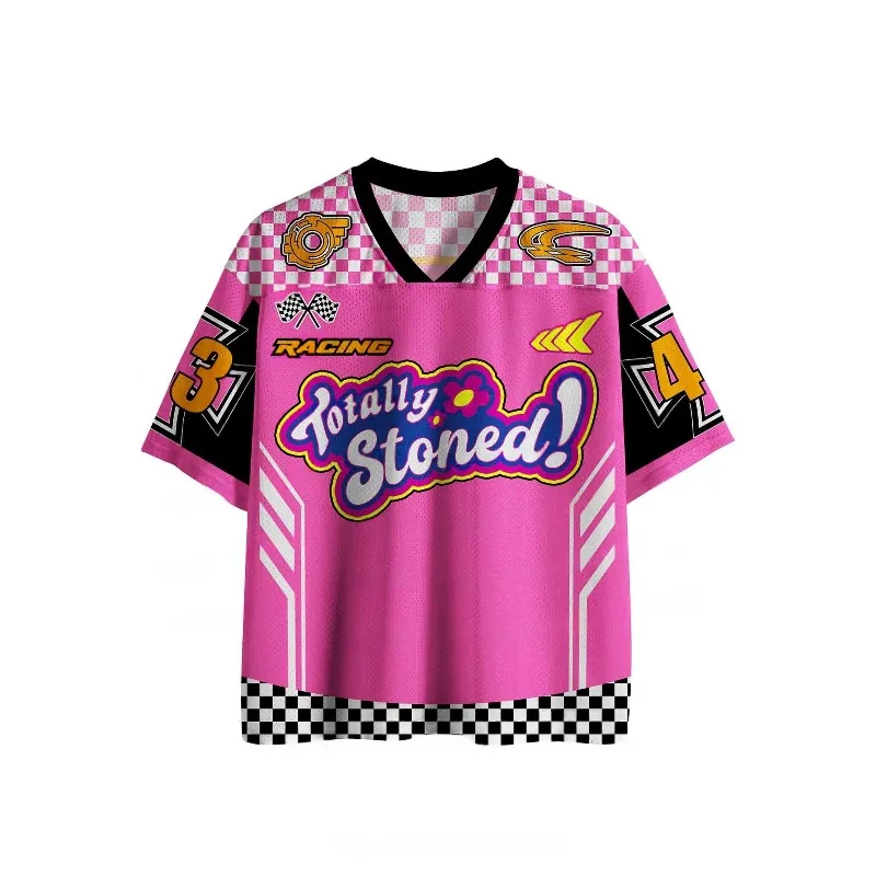 2026 New Jersey Sport-Kurzarmshirt, V-Ausschnitt Kurzarm-T-Shirt, Sport-Mode 3D-Druck Schnelltrocknendes Trikot