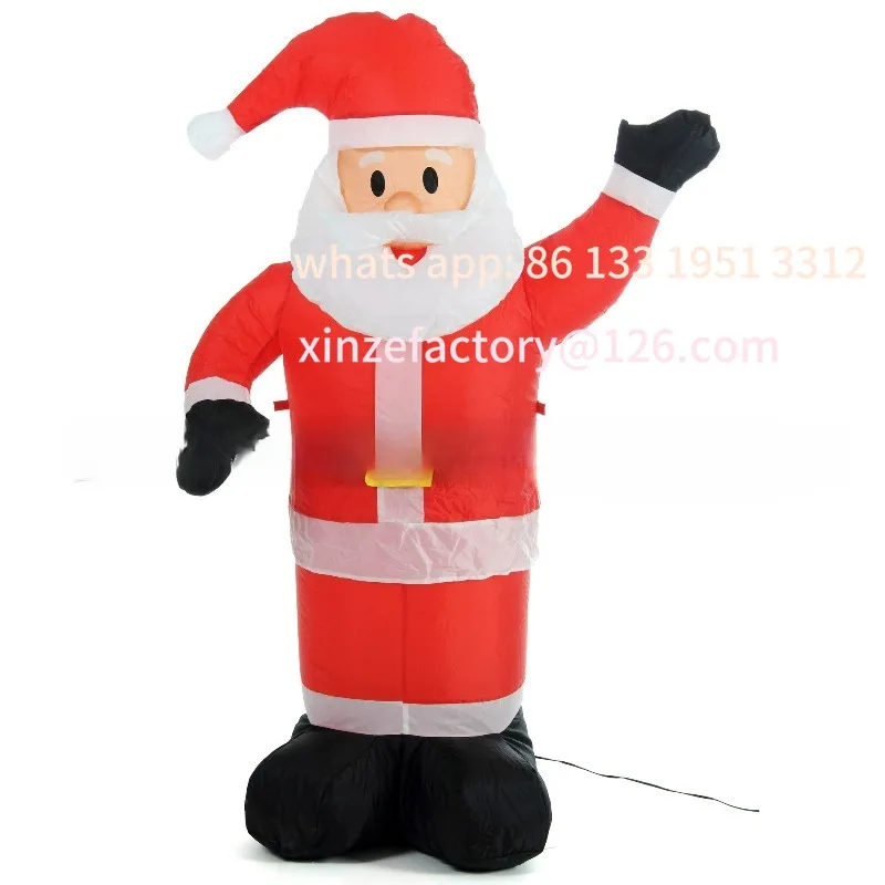 Customizable 1.2 meters inflatable Santa air model wave Santa inflatable Christmas air model