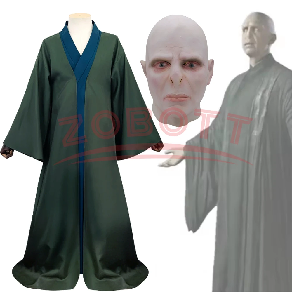 

Harri Series Cosplay Costume Mask Lord Voldemort magic robe stage performance cos clothing Halloween Costume For Adult Cloth