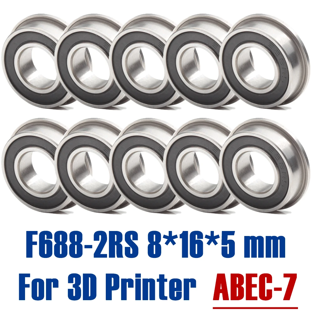 

F688RS подшипник 8*16*5 мм ABEC-7 ( 10 шт) F688-2RS фланцевые шарикоподшипники для 3D