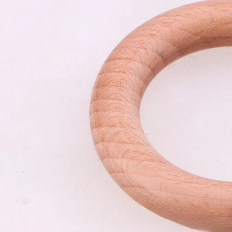 ABCPICK 25-70mm 20pcs Nature Beech Wooden Ring DIY Bracelet Jewelry Making Handmade Accessories