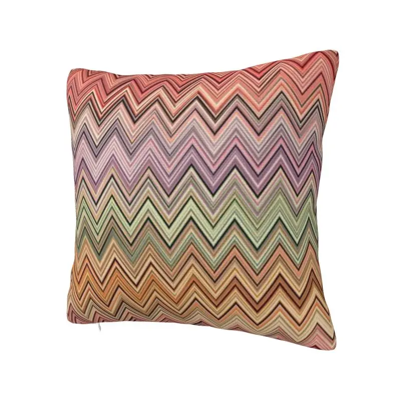 Custom Modern Boho Vintage Contemporary Zig Zag Cushion Cover Polyester Multicolor Modern Throw Pillow Case Bedroom Decoration