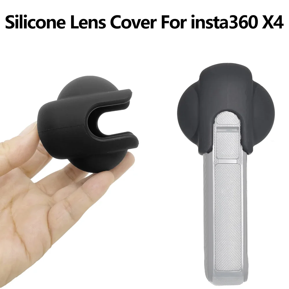 insta 360 X4 Protective Cover Set for Insta360 X4 Silicone Lens Cap & Non-Slip Base Shock Absorption Soft Skin Case