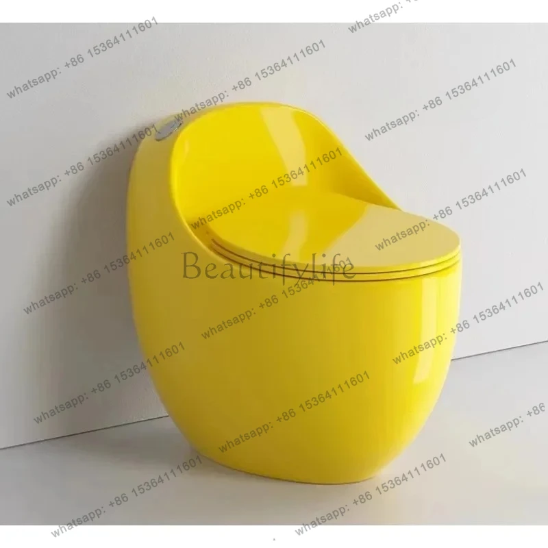 

Household toilet Color small apartment ceramic deodorant and splash-proof large pipe large impact siphon toilet