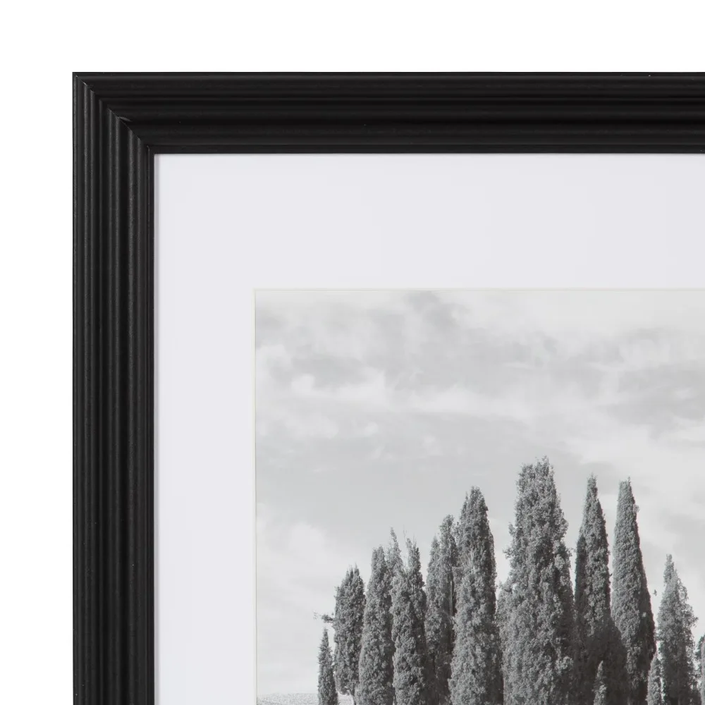 8x10 Picture Frame Black Matted Gallery Traditional Wall Photo Frame for Display