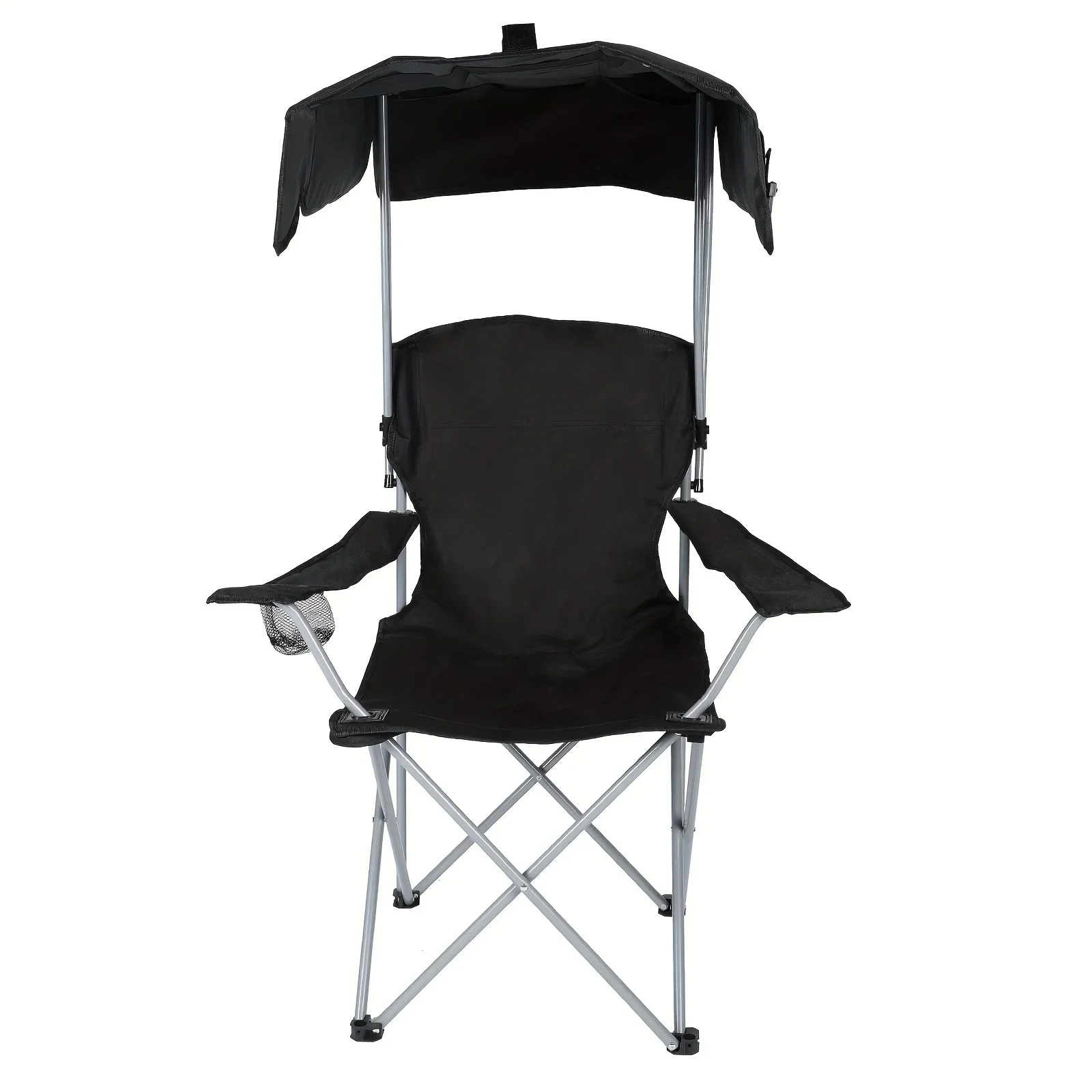 Canopy Lounge Chair with Sunshade for Camping, Hiking, Travel, and Other Outdoor Events, with Holder, 1-Pack