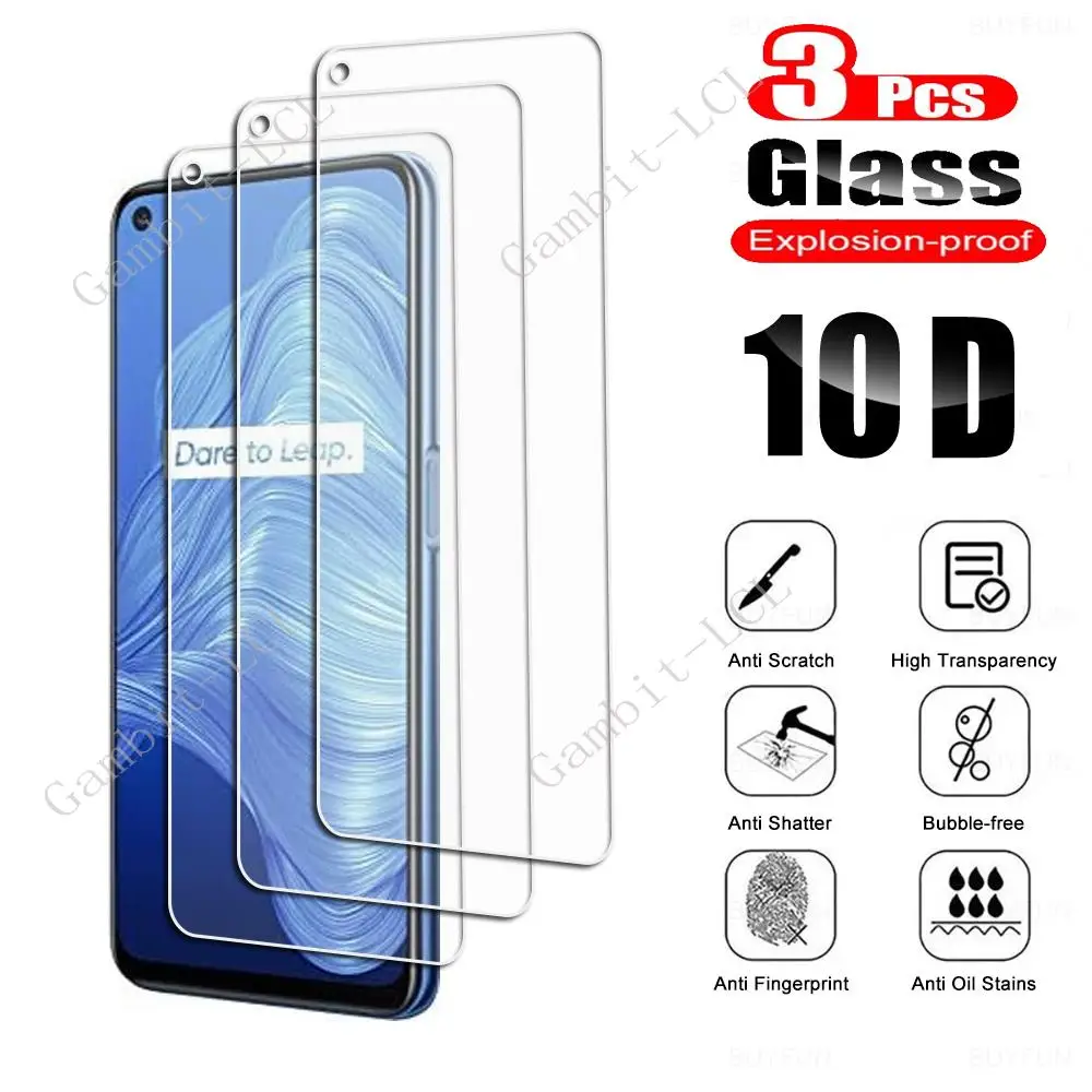 3PCS Tempered Glass For Realme Narzo 30 Pro 5G 4G V11 V11s V13 V15 X7 Max 7  7I  C11 2020 C12 C15 C17 C3 Screen Protector Film