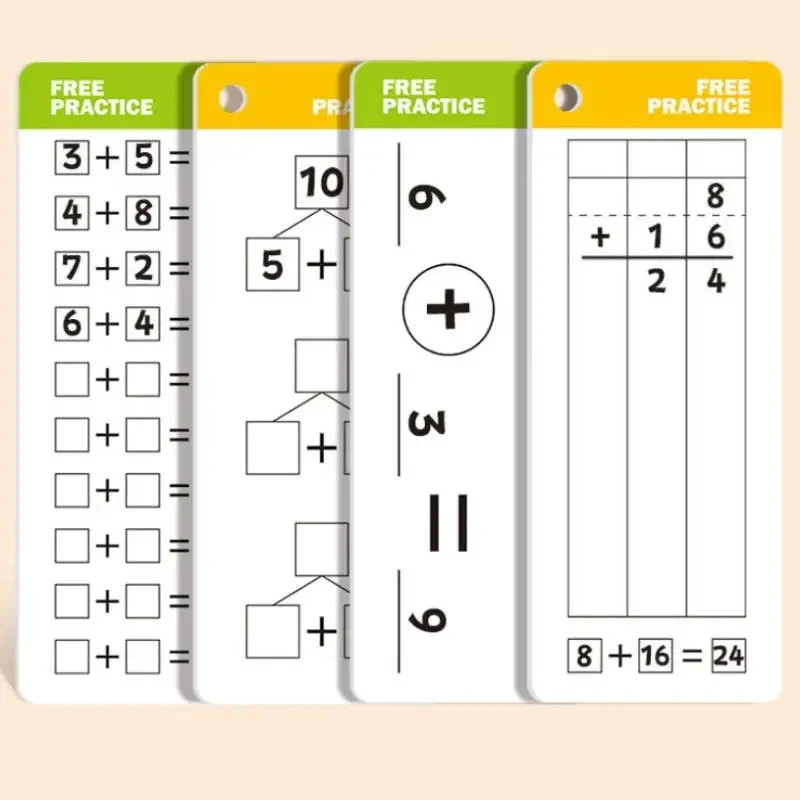 1 Set Bambini Addizione Sottrazione Moltiplicazione Divisione Matematica Giocattolo Educativo Frazione Apprendimento Flashcard Per La Scuola Primaria
