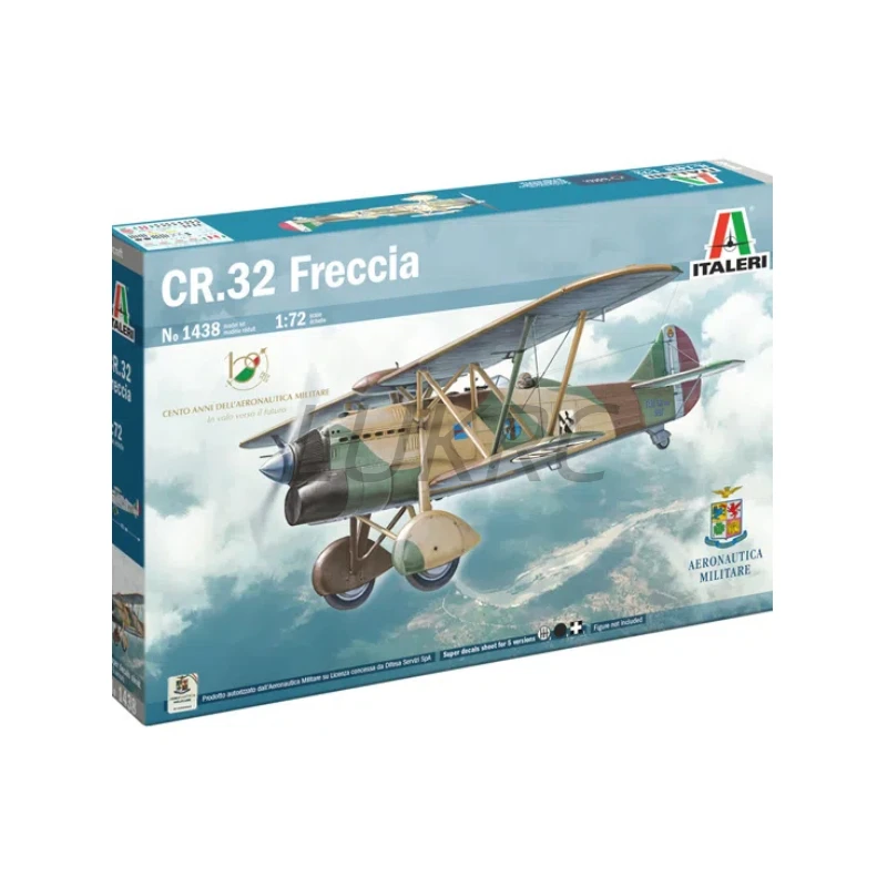 ITALERI Modelo 1/72 Escala CR.32 Freccia Kits de desmontar de plástico 1438 Kit de modelo de caza