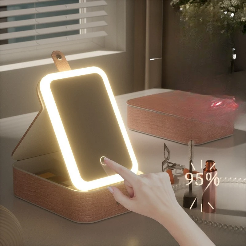 

New Fashion with LED Tri Color Bright Capacity Multi Functional Makeup Brush Storage Box for Convenient Storage and Space Saving