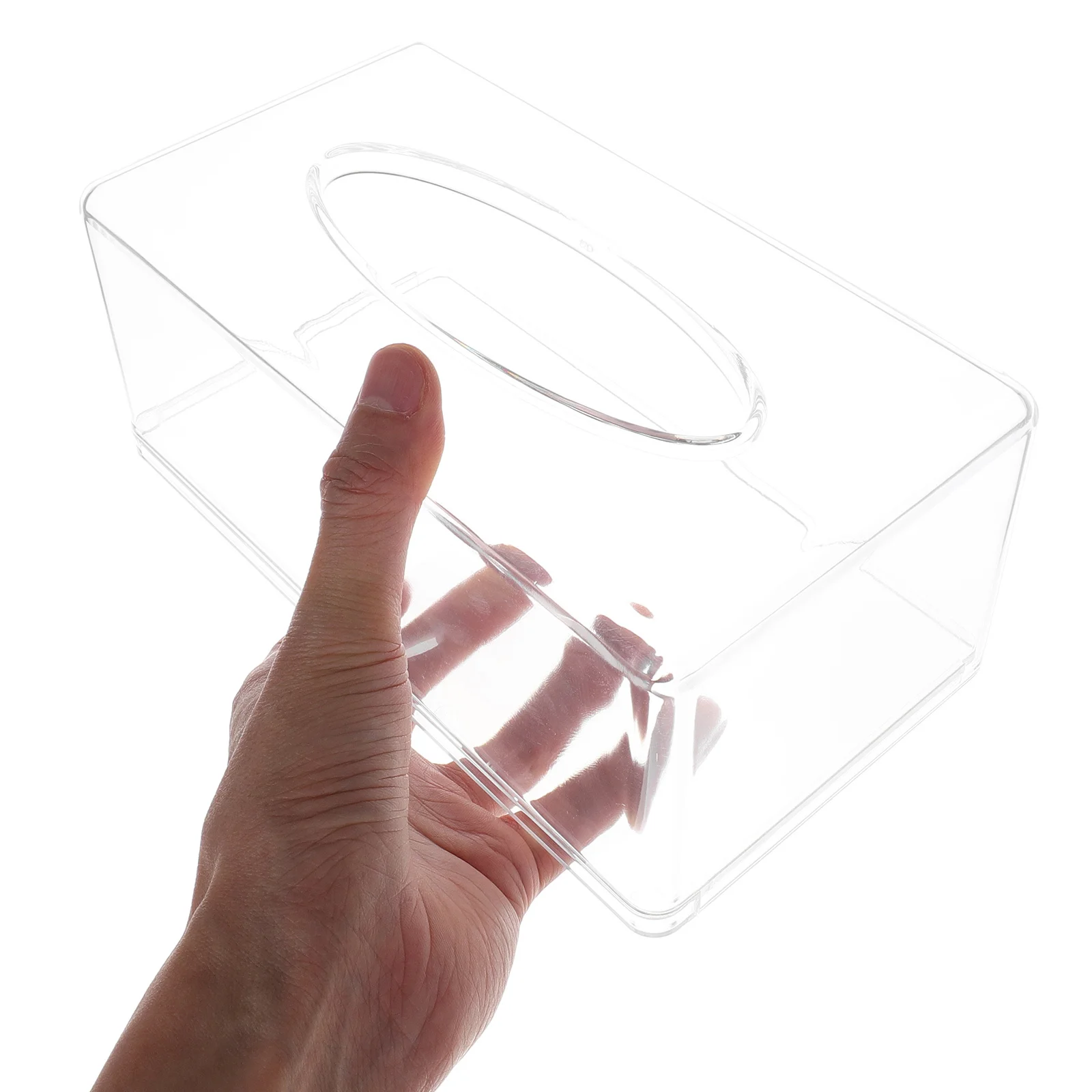 صندوق مناديل مستطيل حاوية مناديل أكريليك شفافة للسيارة والمنزل والمكتب وحامل مناديل الوجه صندوق منظم للتخزين