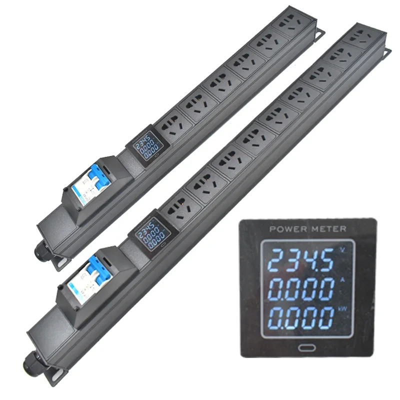 

PDU Power Strip Air Switch16/32A air switch Power Distribution Unit Switcher 2-9 AC AU/CN Outlet Socket Power meter ammeter