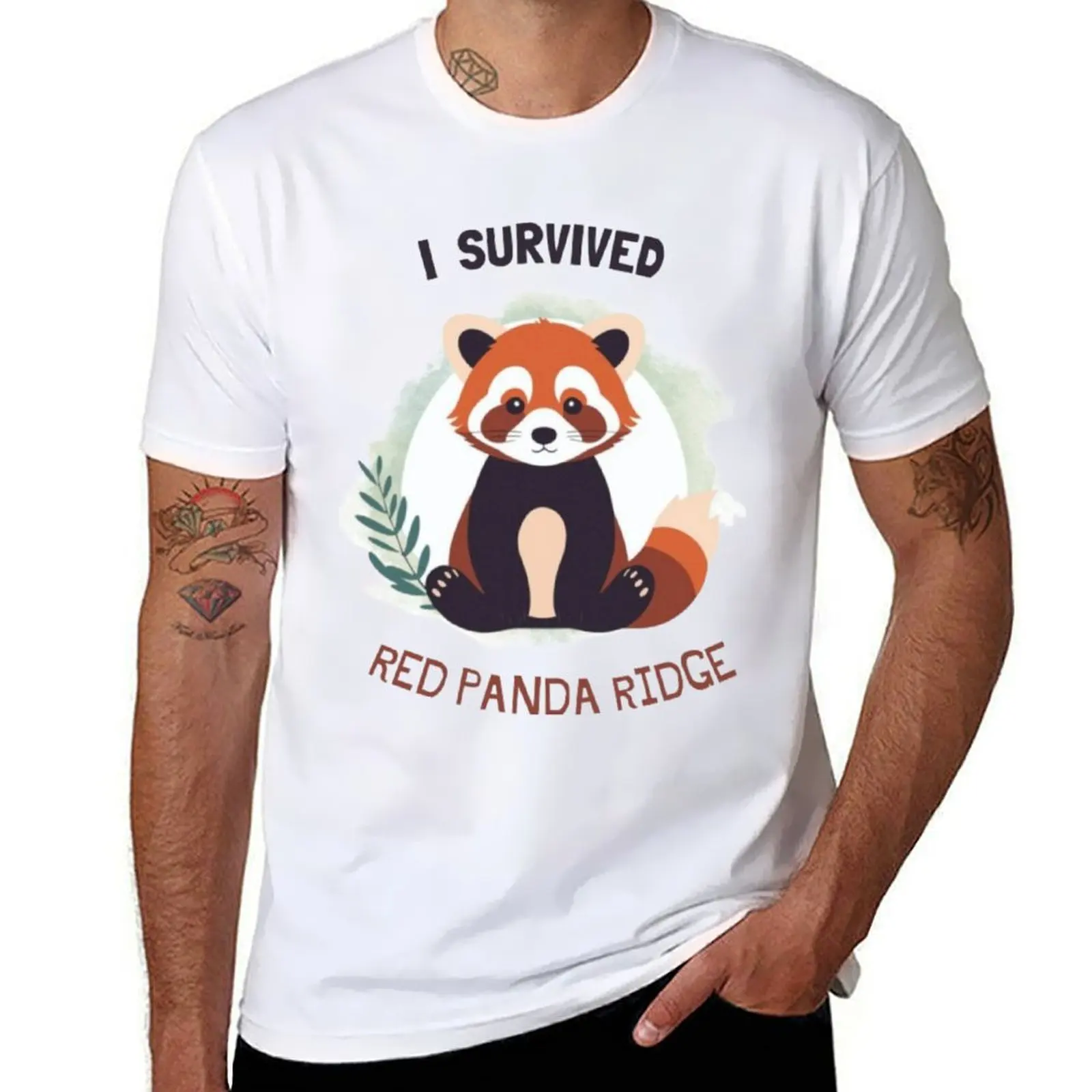 

I Survived Red Panda Ridge (1) T-Shirt t shirts for man pack white cotton t shirt man funny t shirts man T-shirt