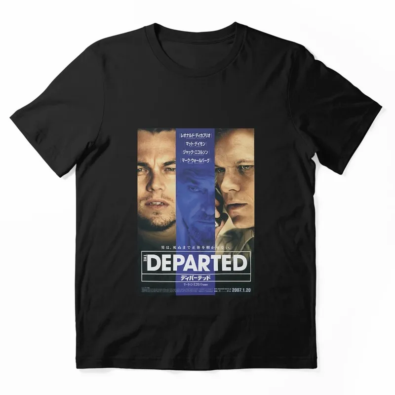 The Departed Movie Graphic T Shirt, Vintage Crime Thriller Film Print Tee, Retro 2000s Classic Cinema Unisex Short Sleeve Shirt
