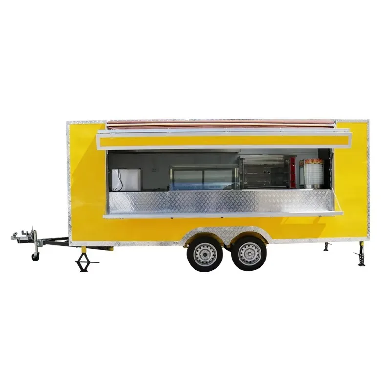 Customized Food Cart High Quality Concession Mobile Food Cart Snack Truck Wedding Mobile Food Trailer Cart On Sale