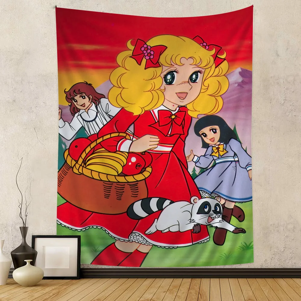 Candy Candy Anime Hippie Wall Hanging Tapestries for Living Room Home Dorm Decor Art Home Decor