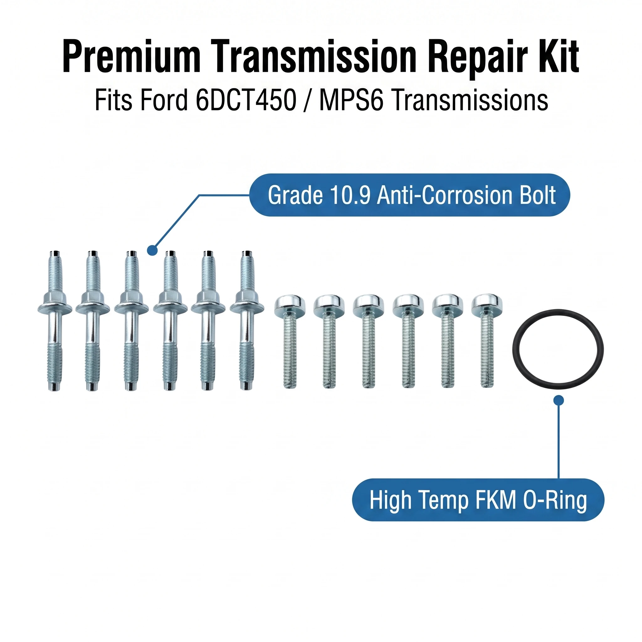 PowerShift Oil Pan Repair Kit 1493243 1681760 1700048 for Ford Focus Kuga Mondeo 6DCT450 MPS6 Transmission Stud Screw O-Ring