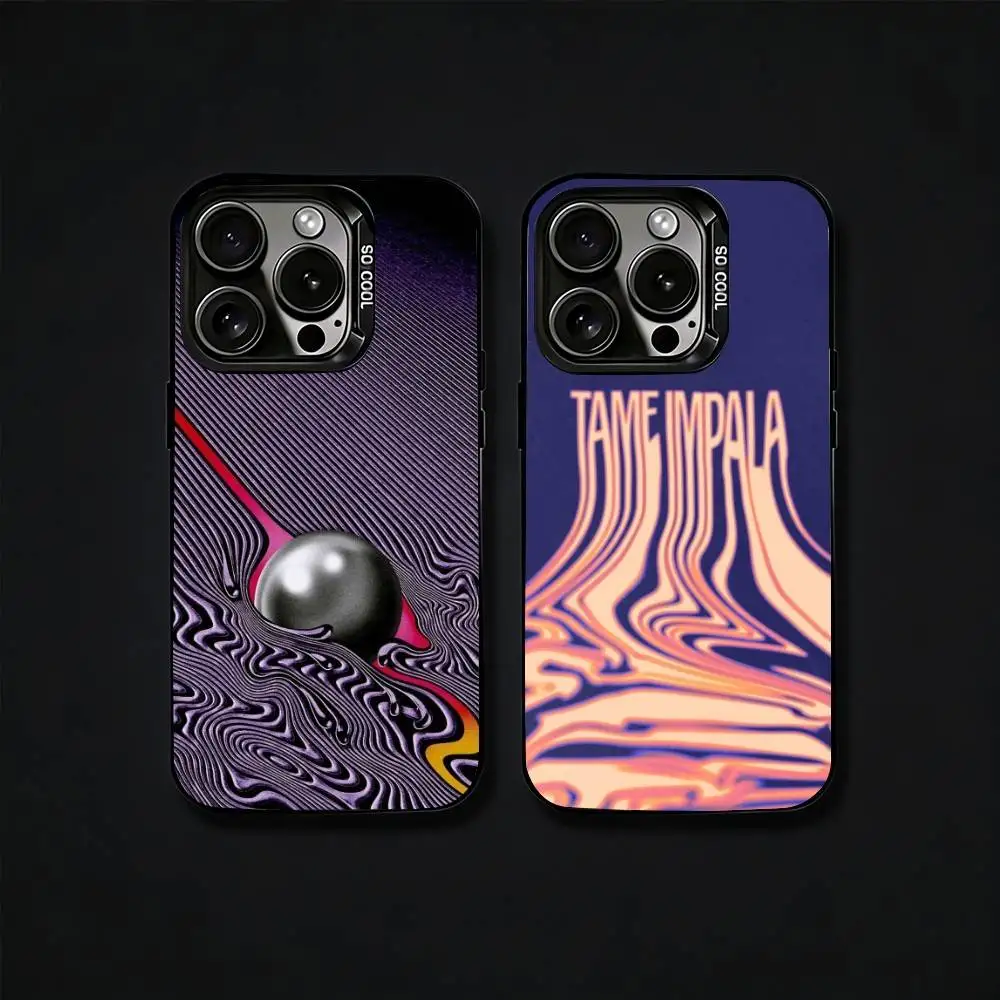 

Tame I-Impala Band Phone Case For iPhone17, 16,15,14,13,12 Pro Max Black Candy Matte Shockproof Cover